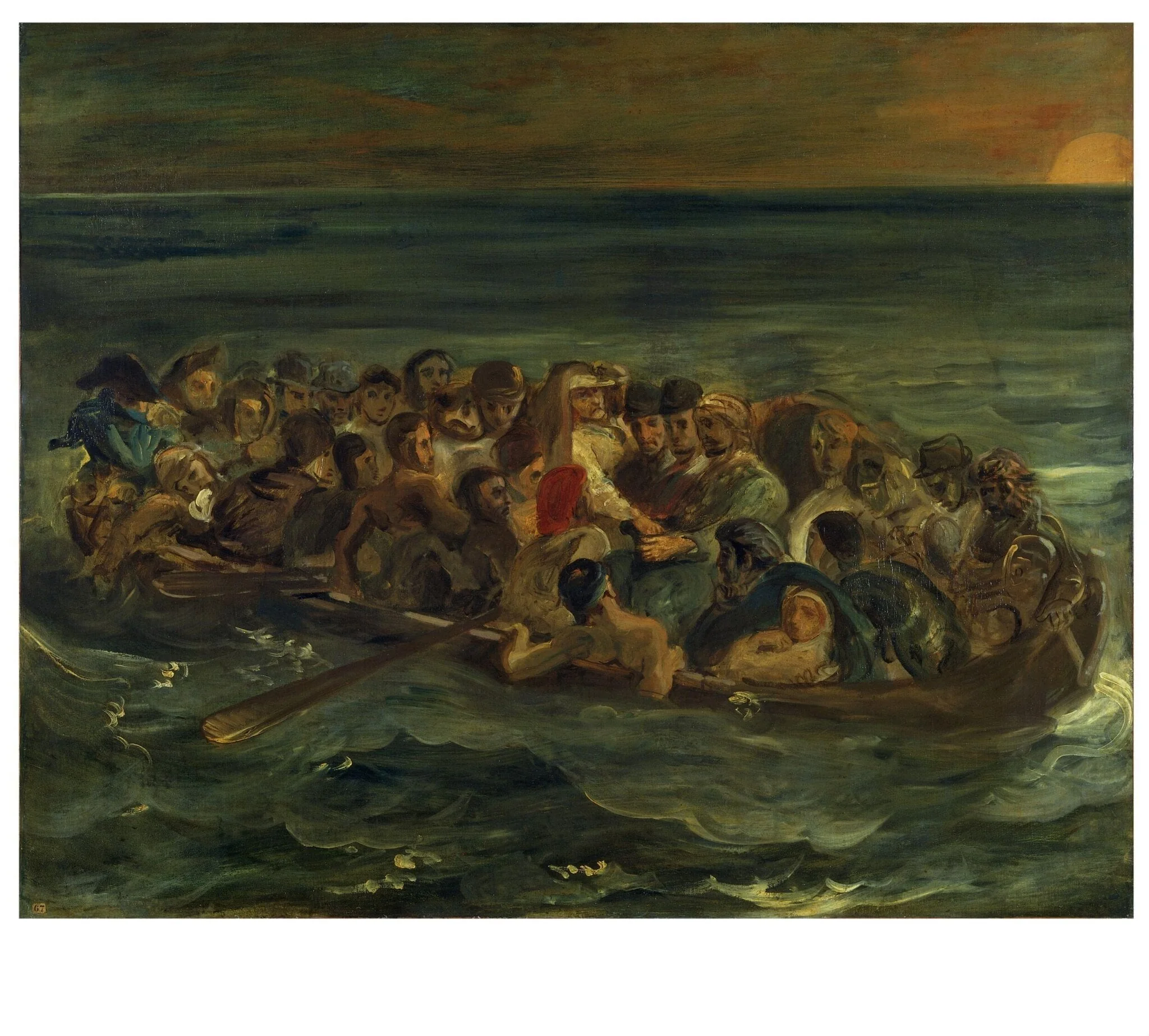 The Shipwreck of Don Juan: A Sketch, by Eugene Delacroix, oil, 1824