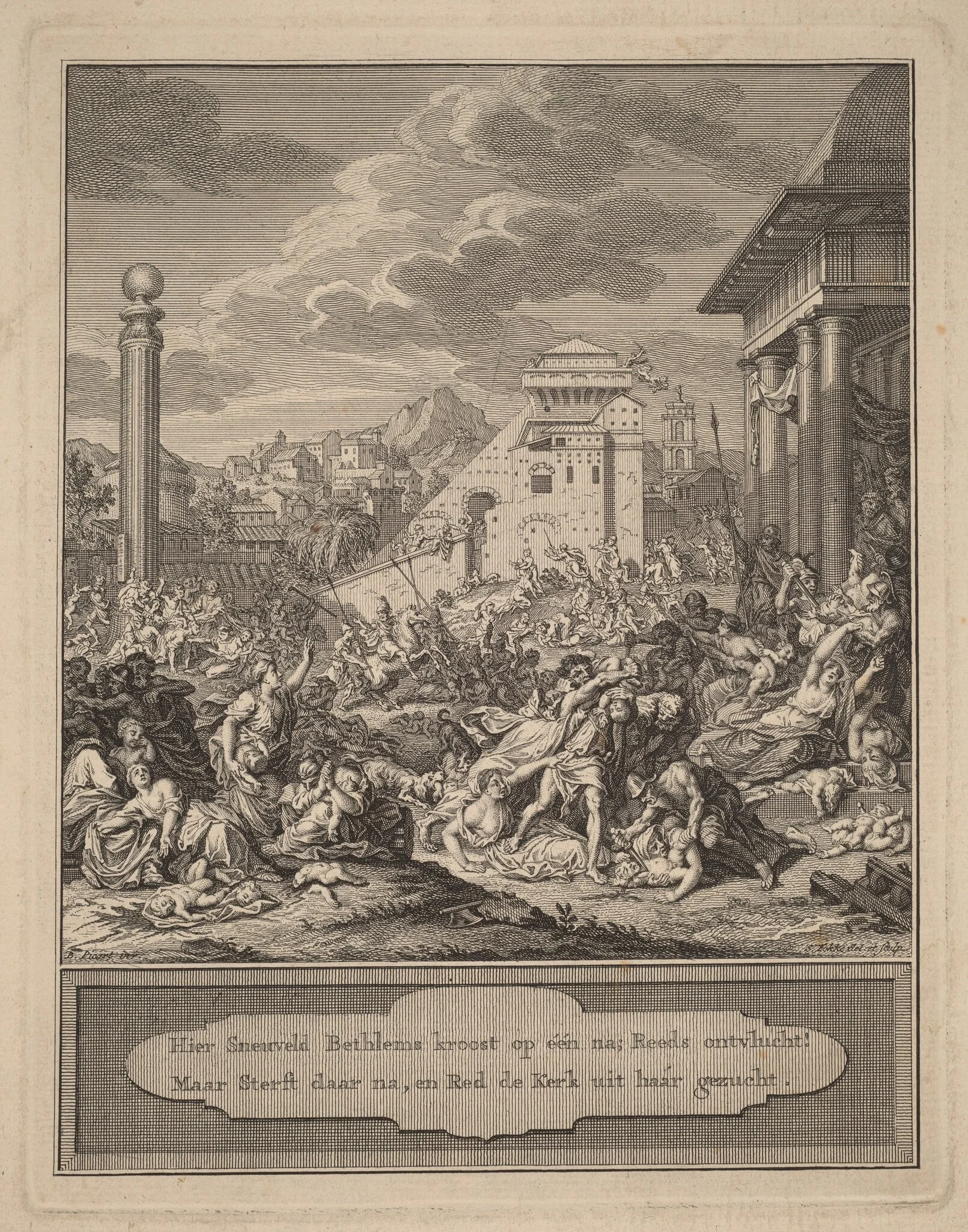 Massacre of the Innocents, by Simon Fokke, ink, 1715