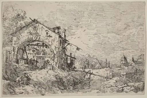 Landscape with a Woman at a Well