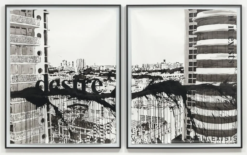 Untitled, by Monica Bonvicini, ink, 2006