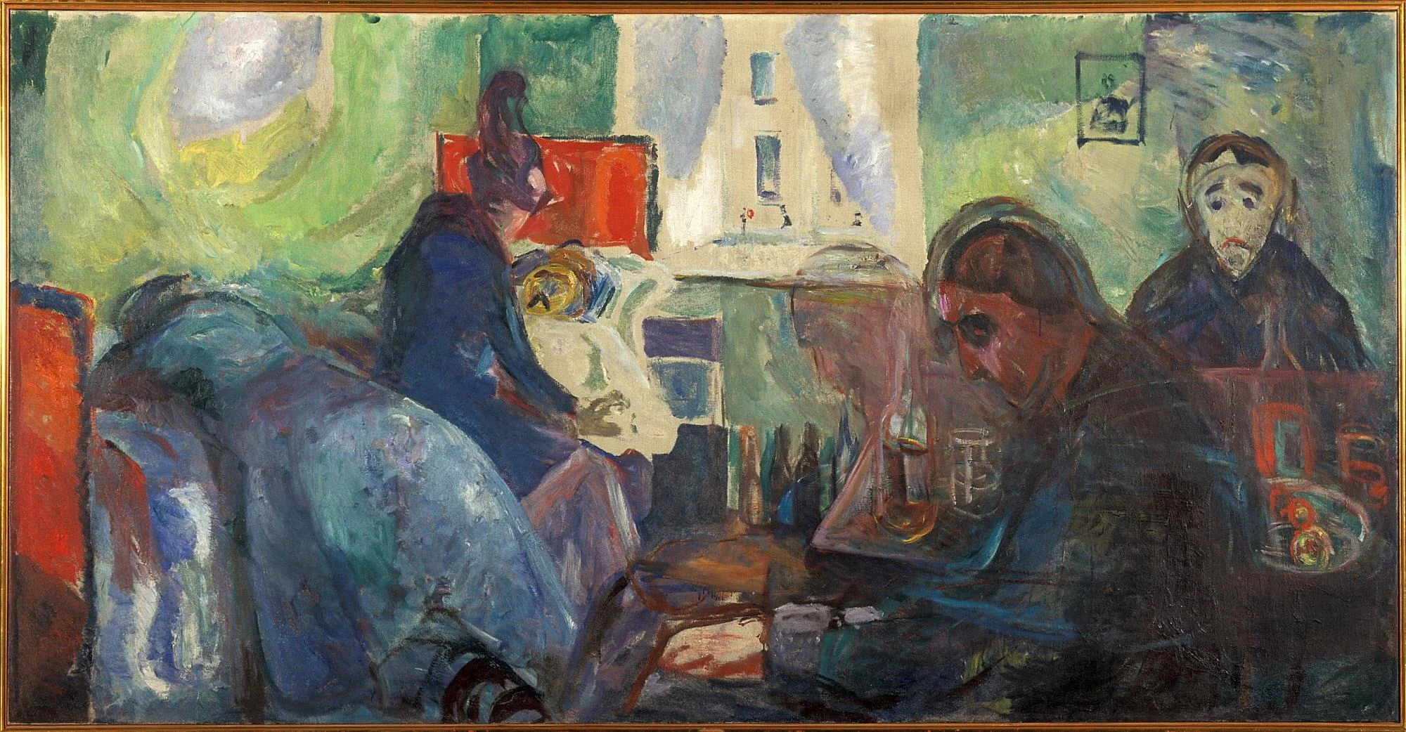 The Death of the Bohemian, by Edvard Munch, oil, 1915