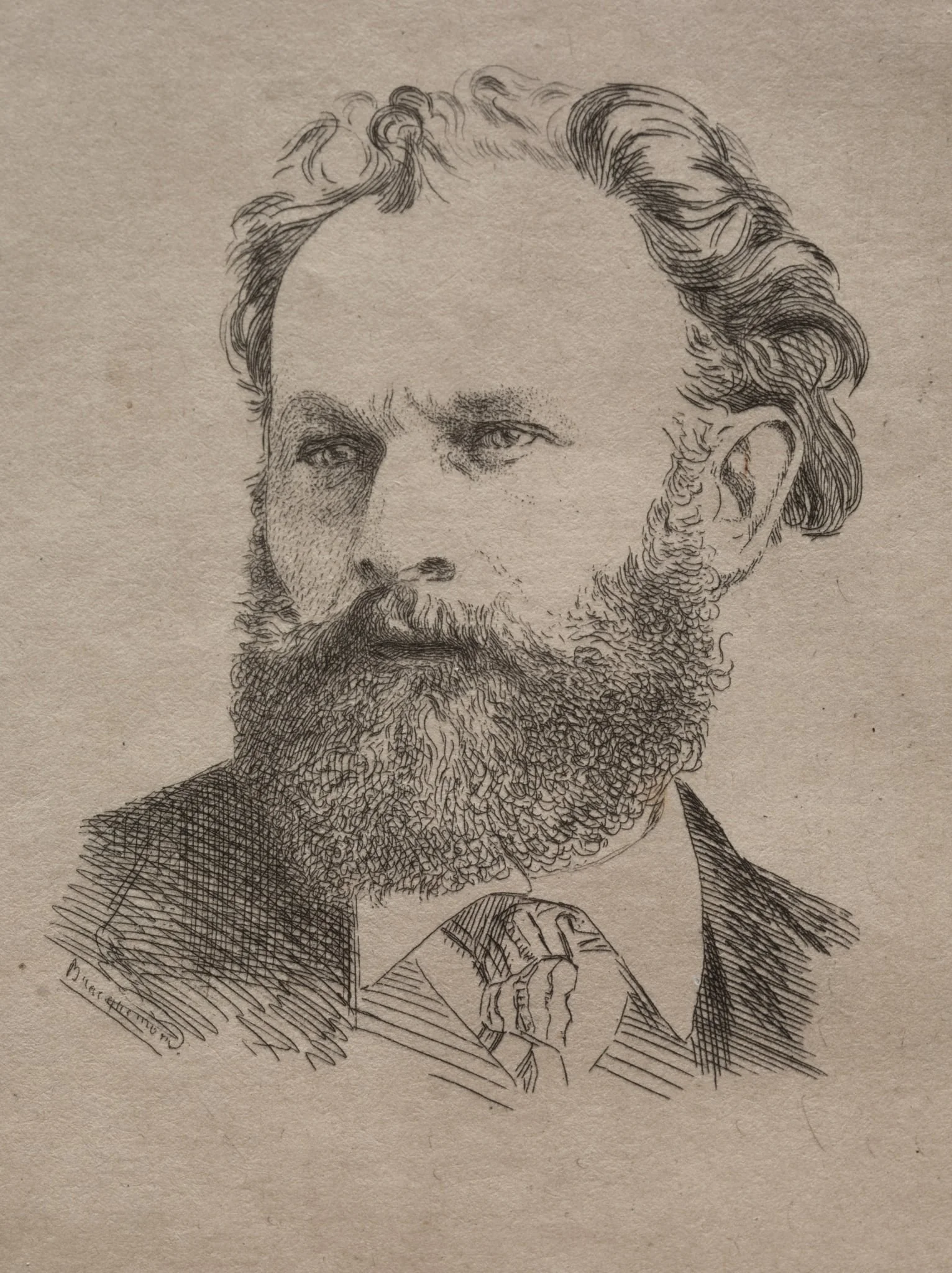 Edouard Manet, by Félix Bracquemond, 1867