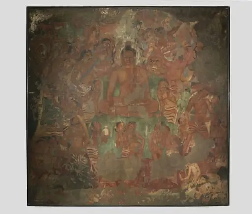 Copy of painting inside the caves of Ajanta (Cave 1)