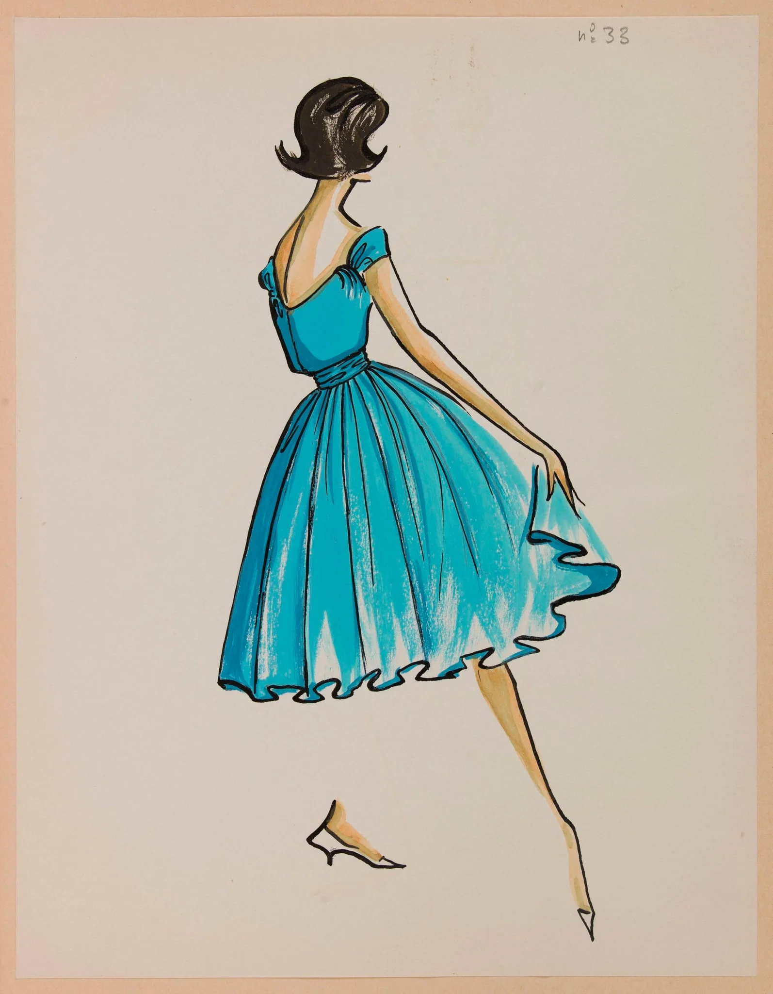 Robe bleu turquoise, by Carven, 1959