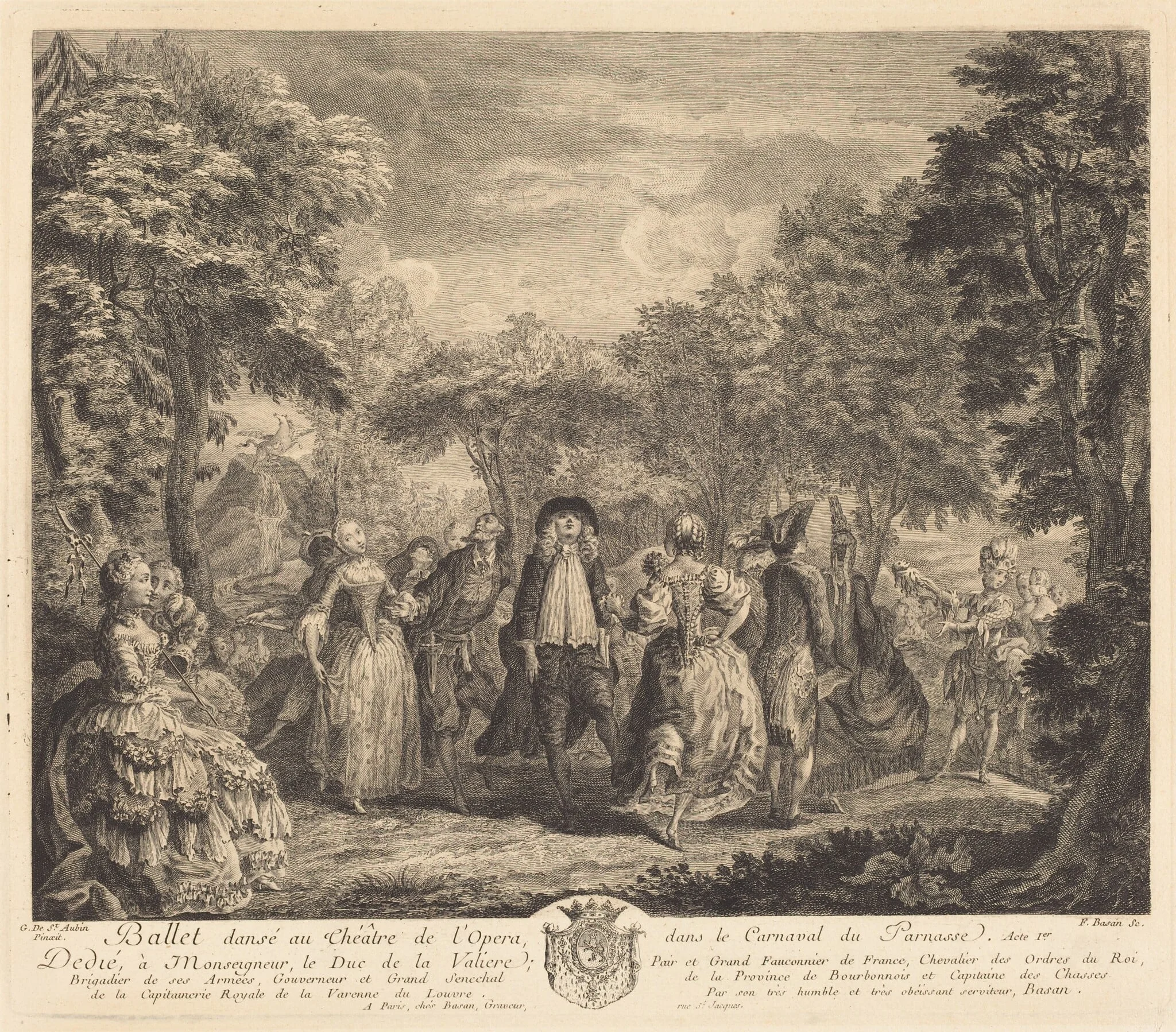 Ballet at the Opera, by Pierre-François Basan, ink, 1761