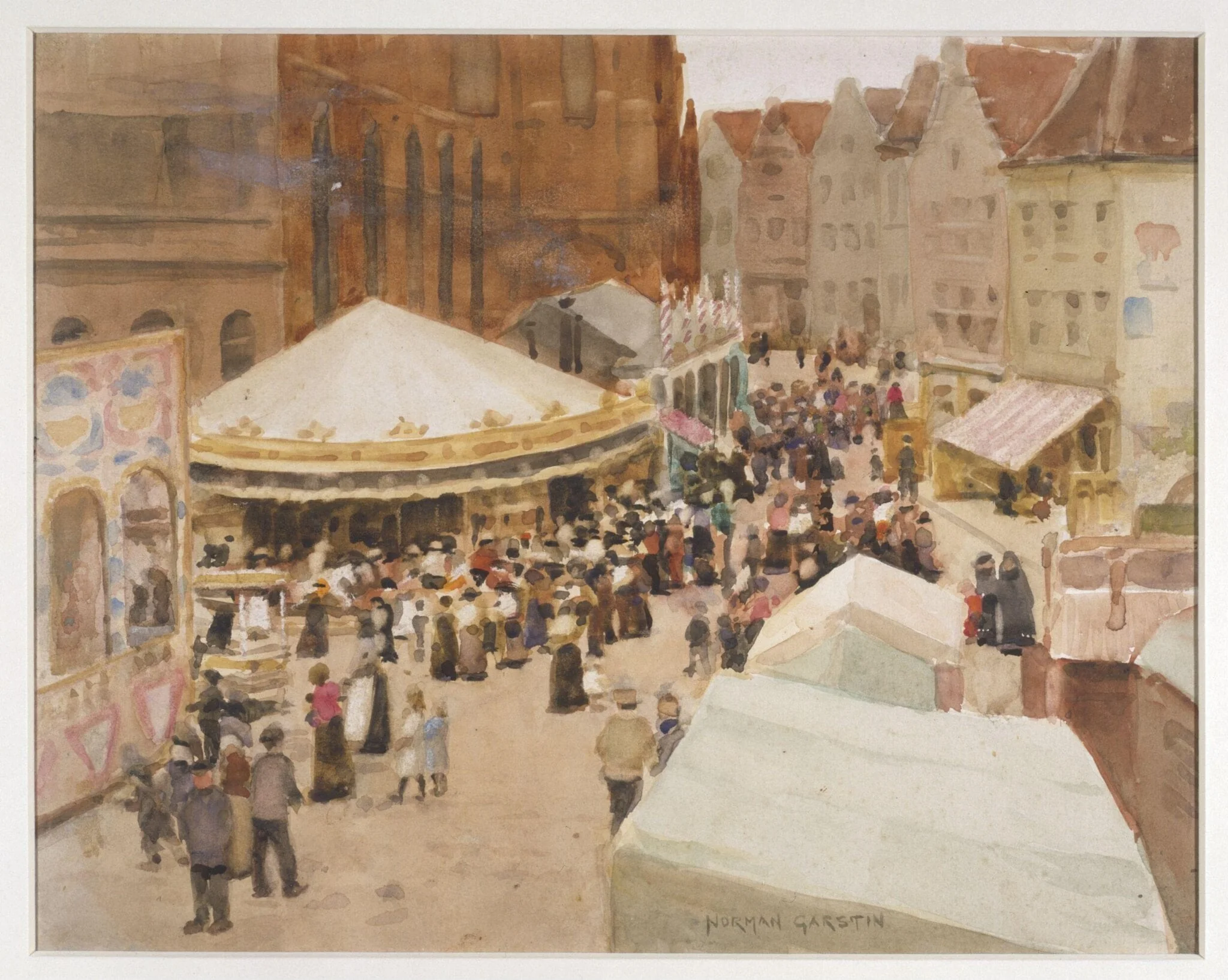 The Kermesse, Diest, by Norman Garstin, watercolor, 1875