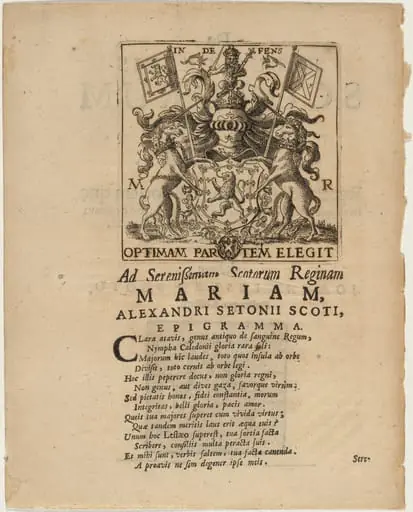 Coat of Arms -- Mary, Queen of Scots
