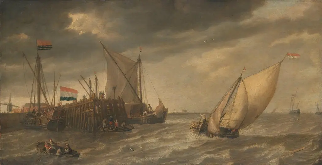 Ships near a pier