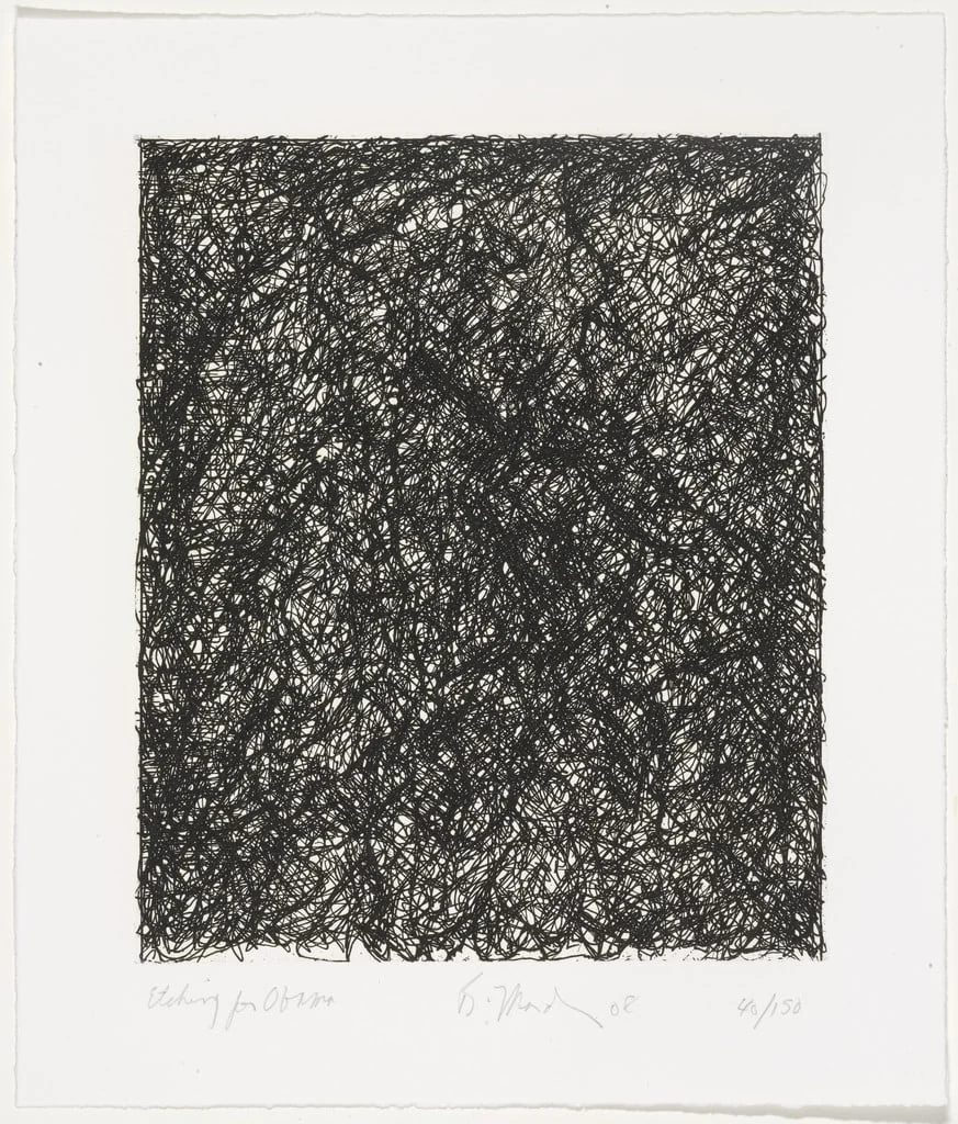 Untitled, by Brice Marden, ink, 2008