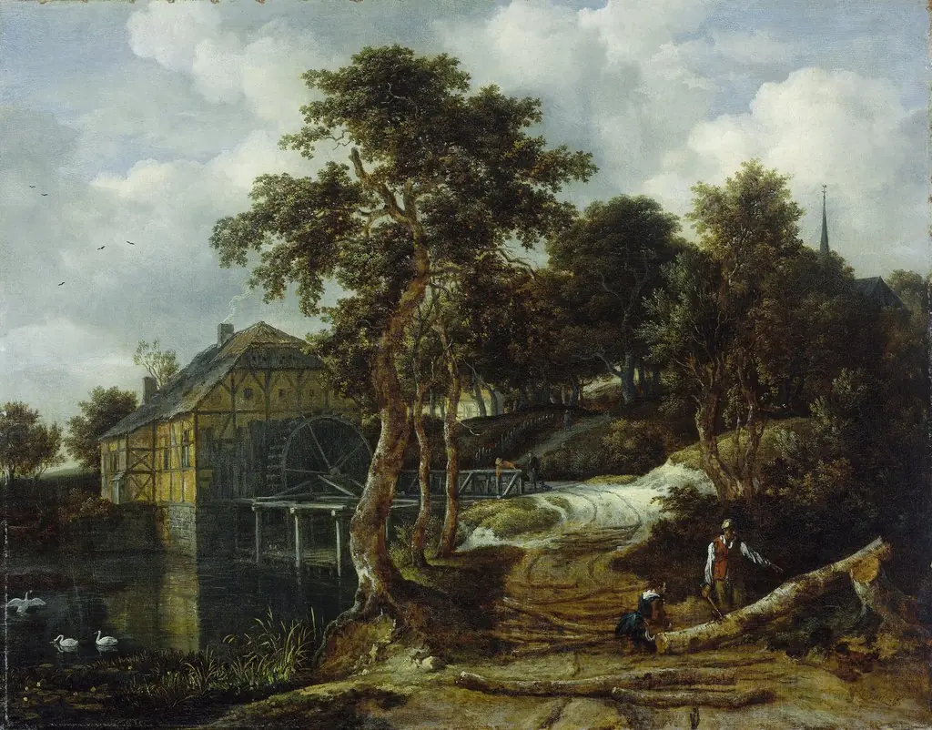 Landscape with watermill