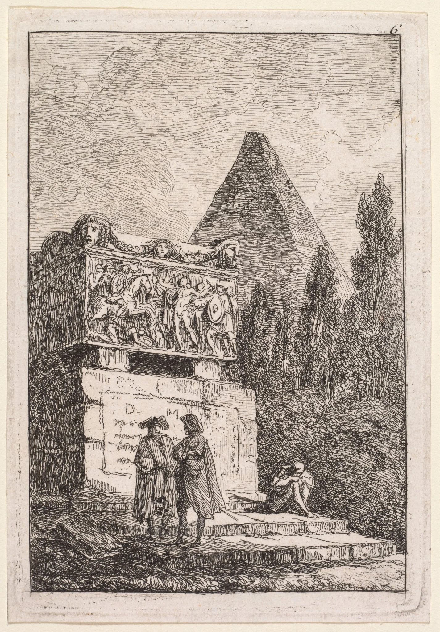 Le Sarcophage, by Hubert Robert, 1764