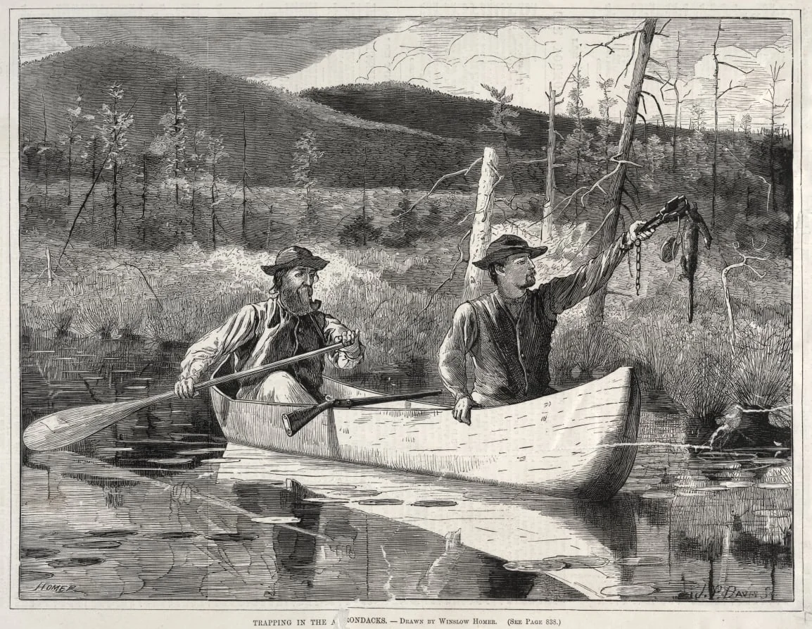 Trapping in the Adirondacks, by Winslow Homer, 1870