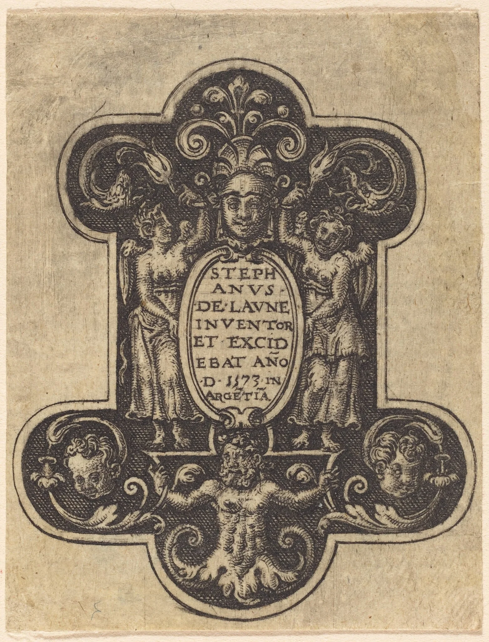 Title Page, by Etienne Delaune, ink, 1551