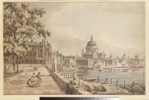 St. Paul's Cathedral, from the terrace of Old Somerset House
