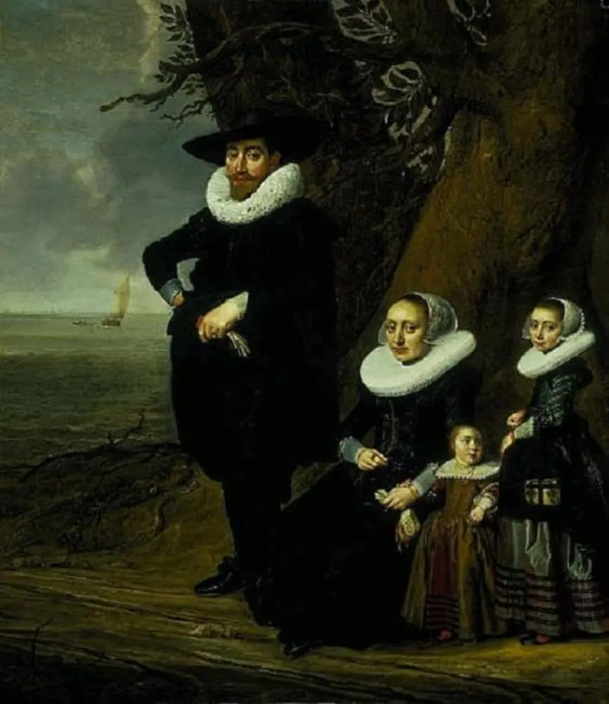 A Dutch Family Group (Portrait of a Man, Woman and Two Girls)