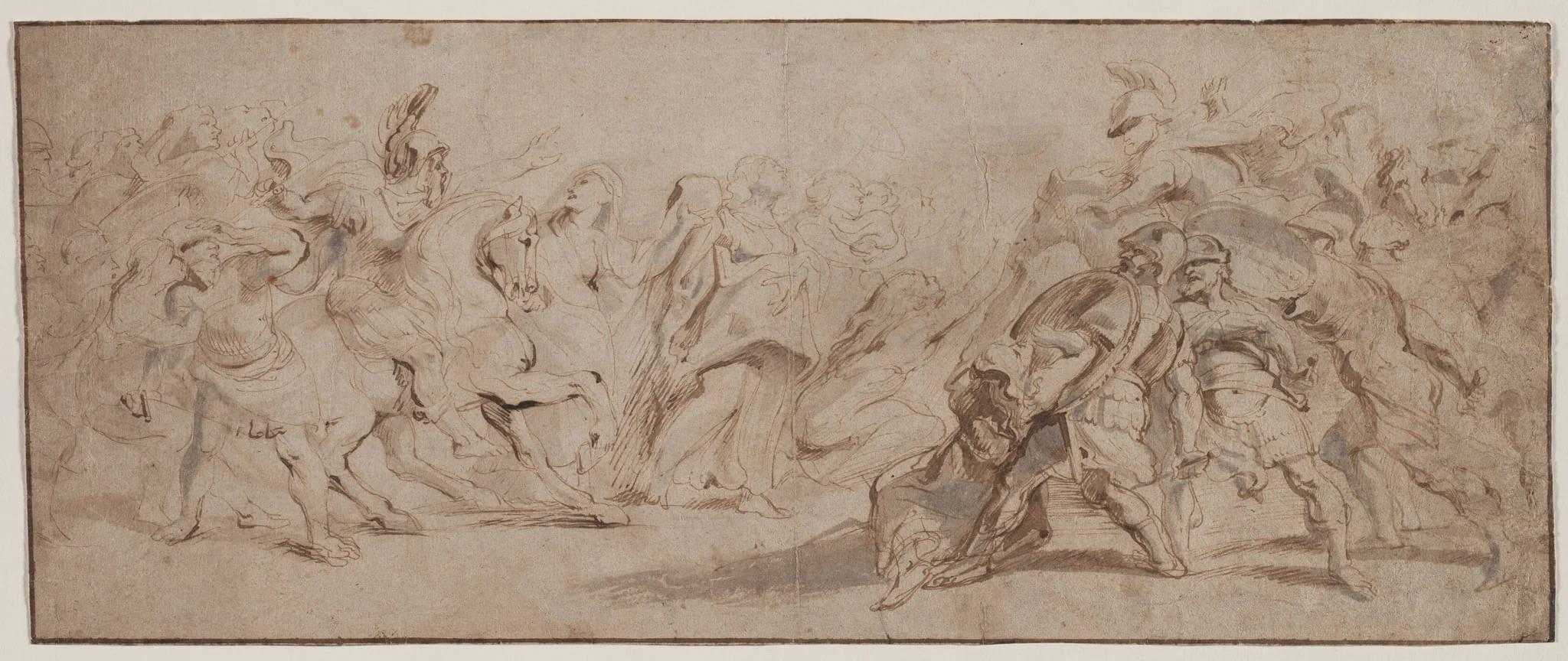 Reconciliation of the Romans and the Sabines (recto), by Peter Paul Rubens, 1634
