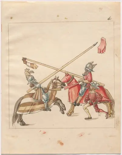 Mock Joust of War with Flying Shields and Without Bevors