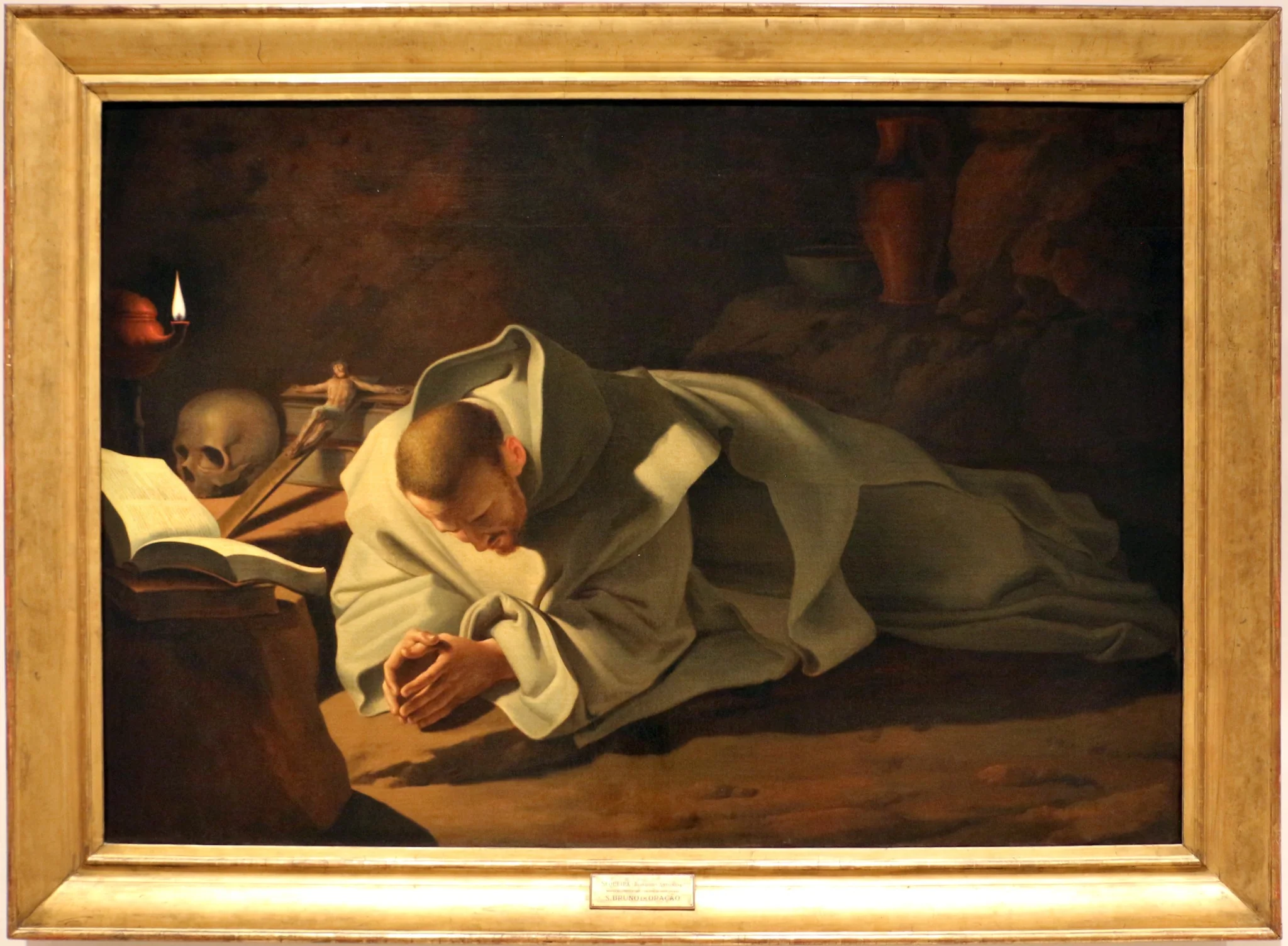 Saint Bruno in prayer