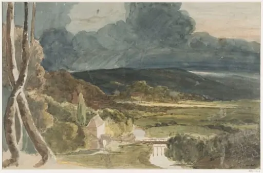Landscape with river and mountains