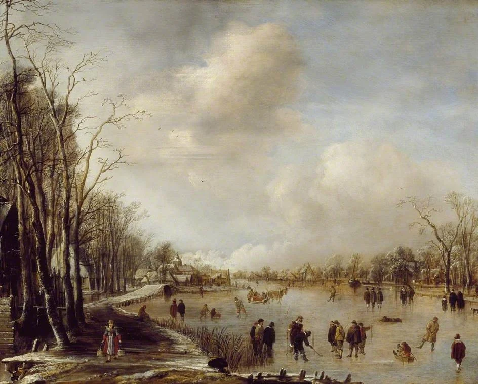 Winter Landscape, by Aert van der Neer, oil, 1645