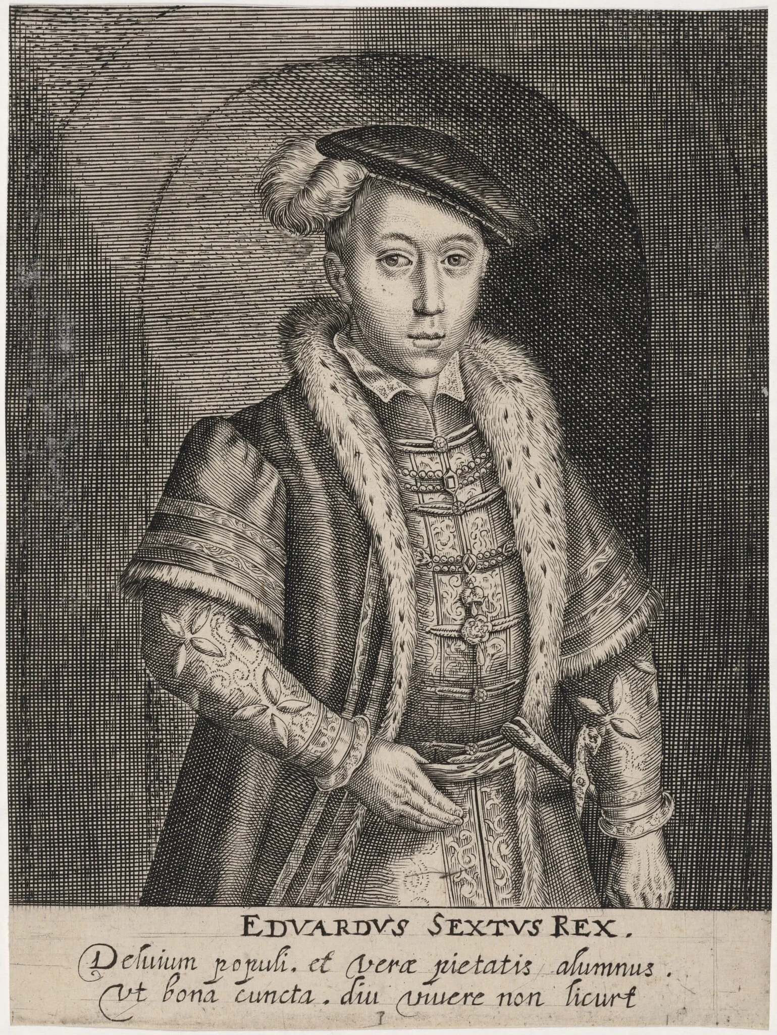 Edward VI, by Willem de Passe, ink, 1620