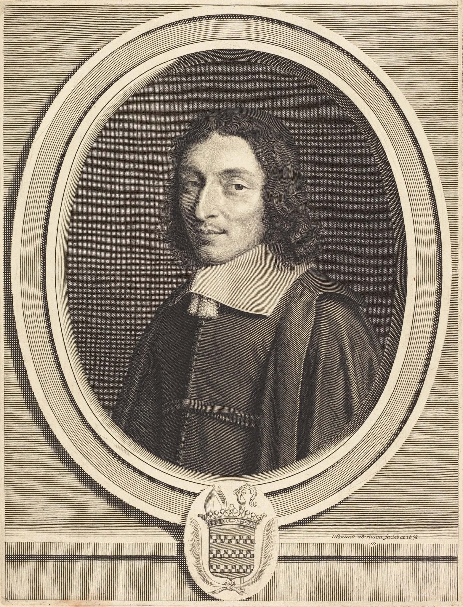 Cardinal de Coislin, by Robert Nanteuil, ink, 1658