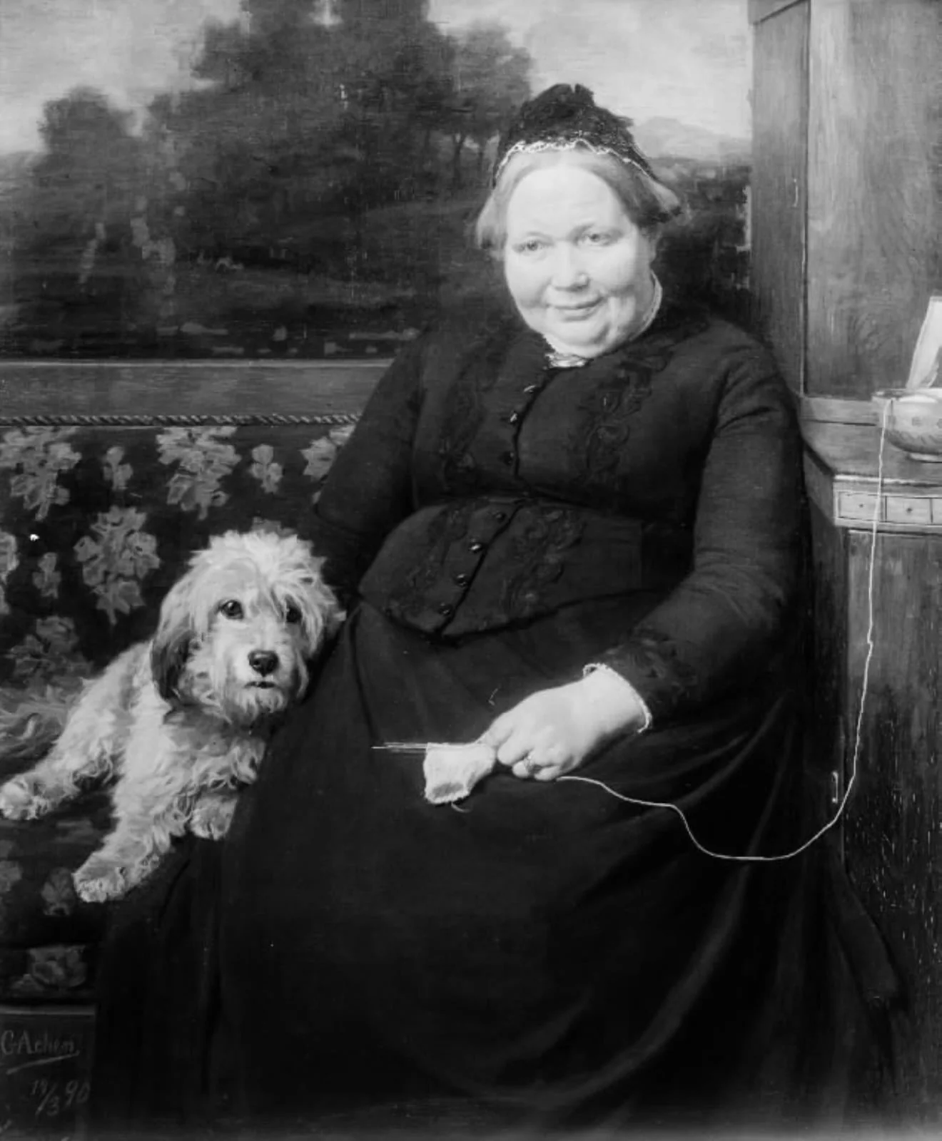 Johanne Achen, née Tryde, the Artist's Mother, by Unknown, 1890