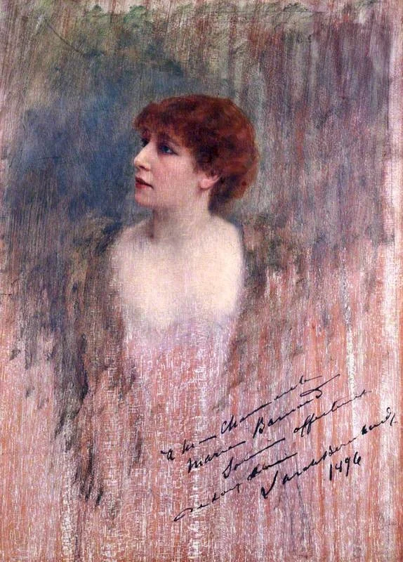 Sarah Bernhardt (1844–1923), by Sarah Bernhardt, oil, 1898