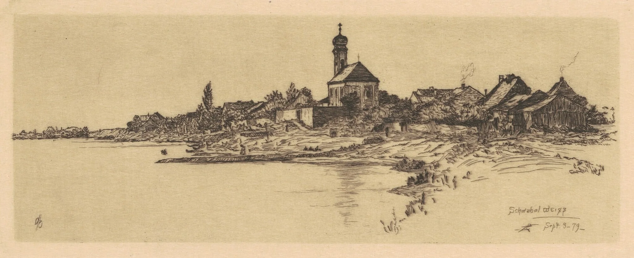 Schwabelweiss, by Otto Henry Bacher, ink, 1879