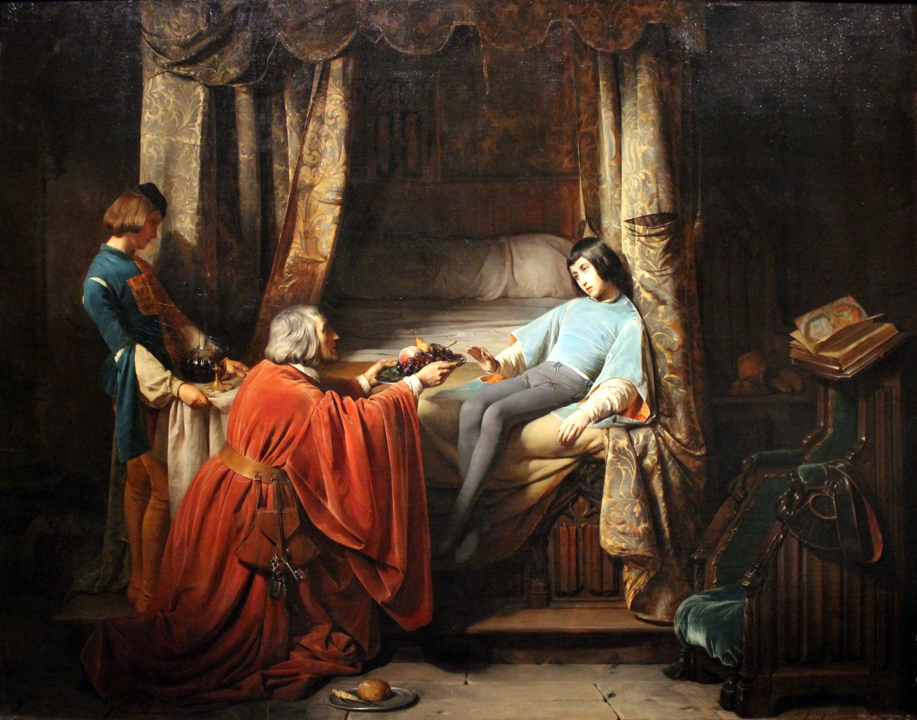 Le Jeune Gaston, dit l'ange de Foix, by Claudius Jacquand, oil, 1838
