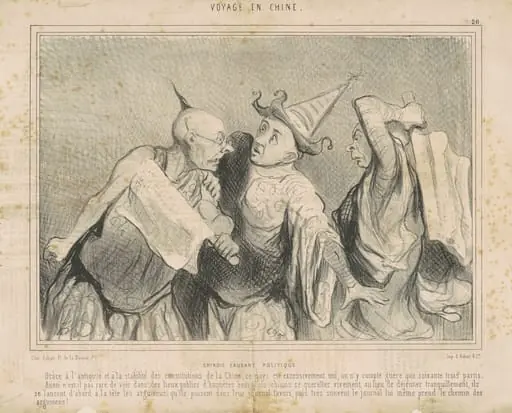 Chinois causant politique