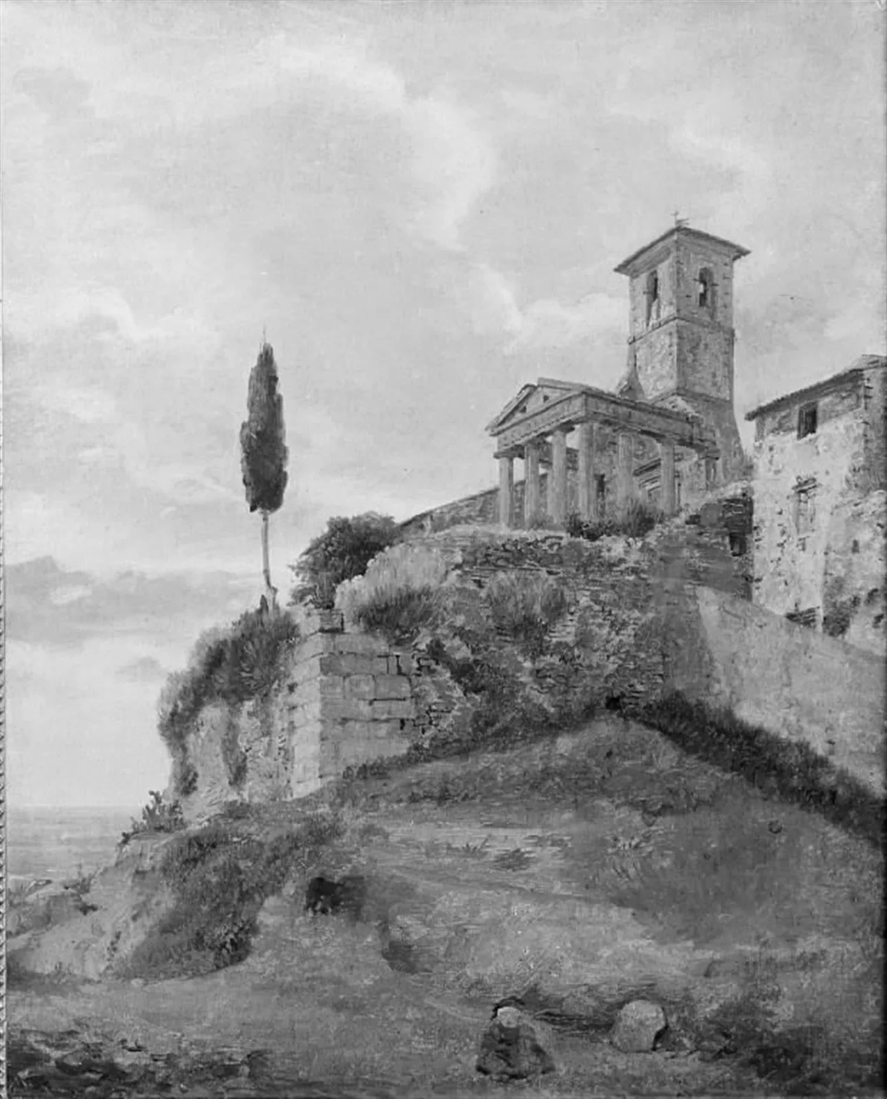 The Temple of Hercules at Cori, by Unknown, 1838