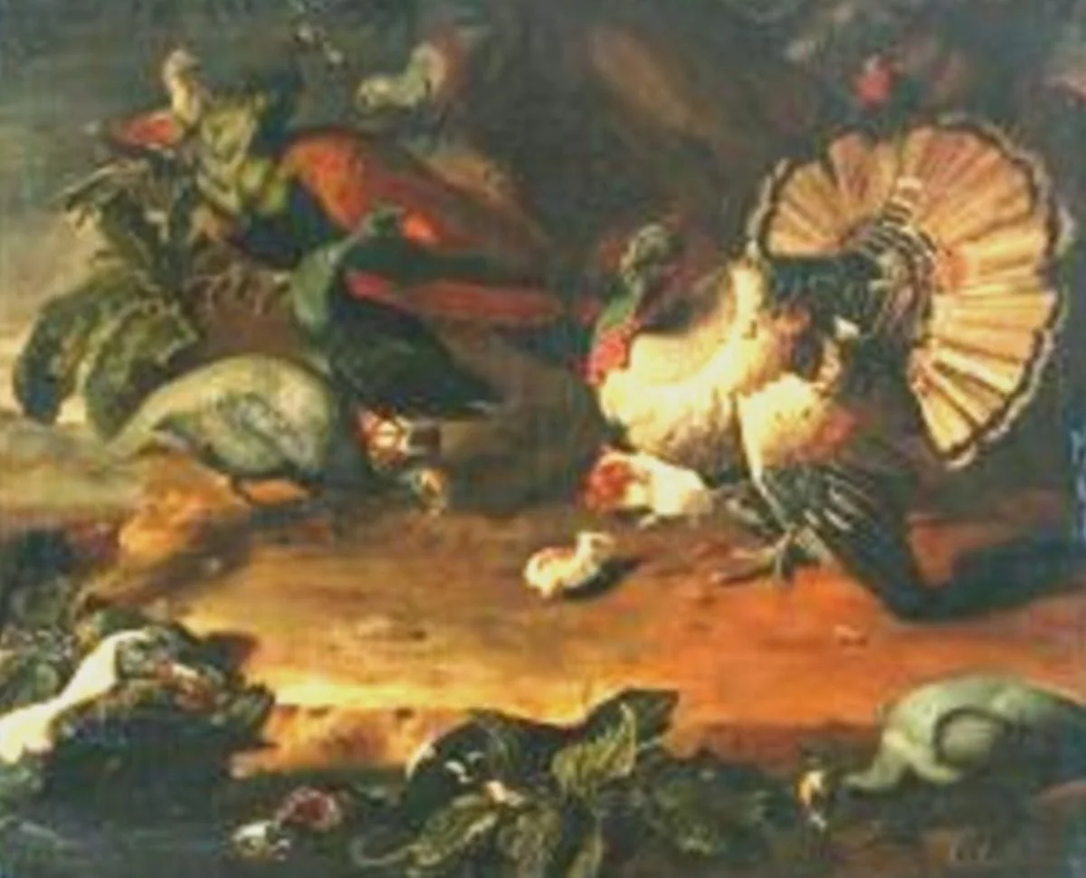 Natură statică cu păsări; pandant: Natură statică cu vânat și pește, by Jacob van den, zis Giacomo da Castello Kerckhoven, unspecified