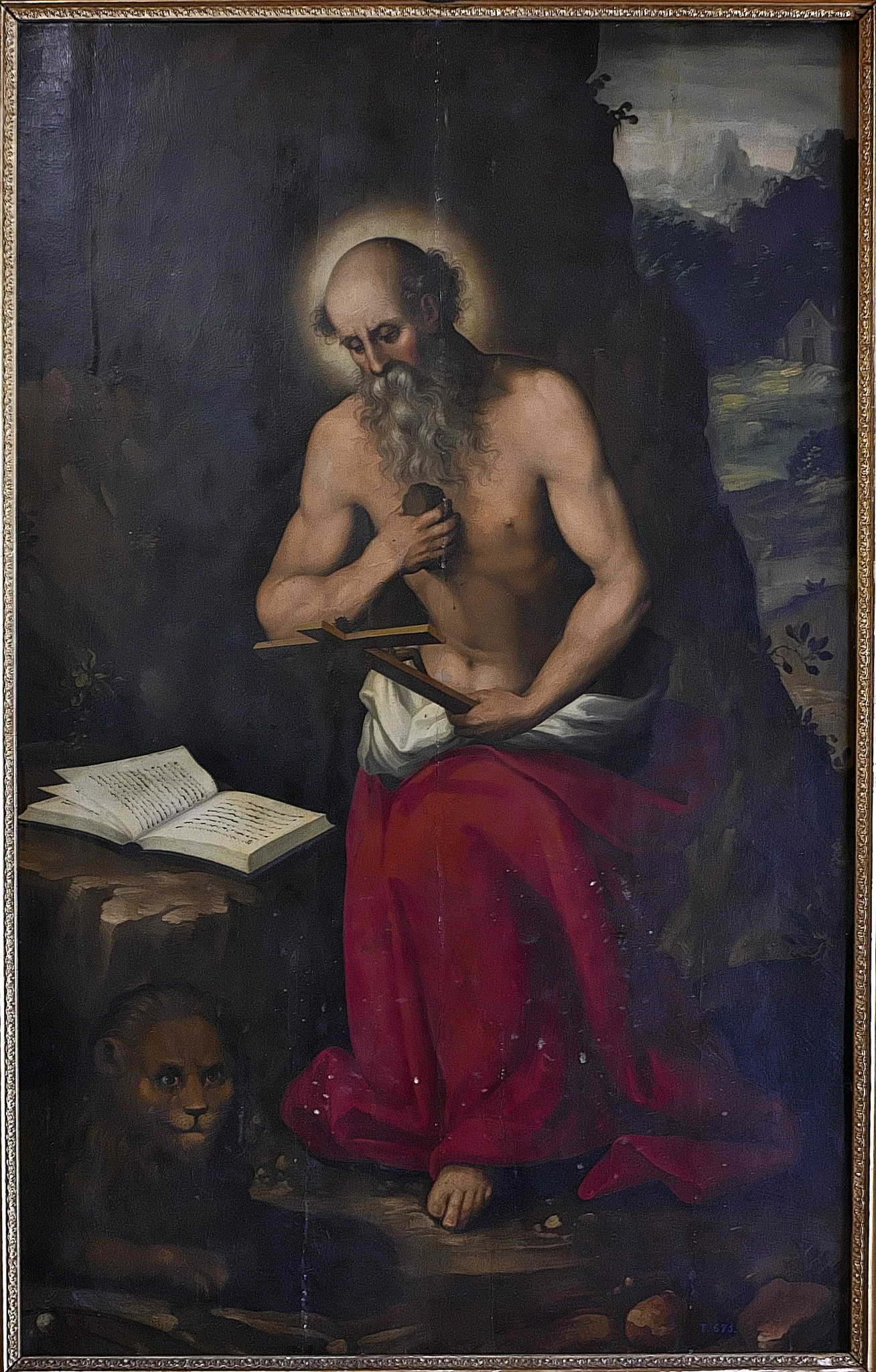 Saint Jerome, by Unknown, oil, 1600
