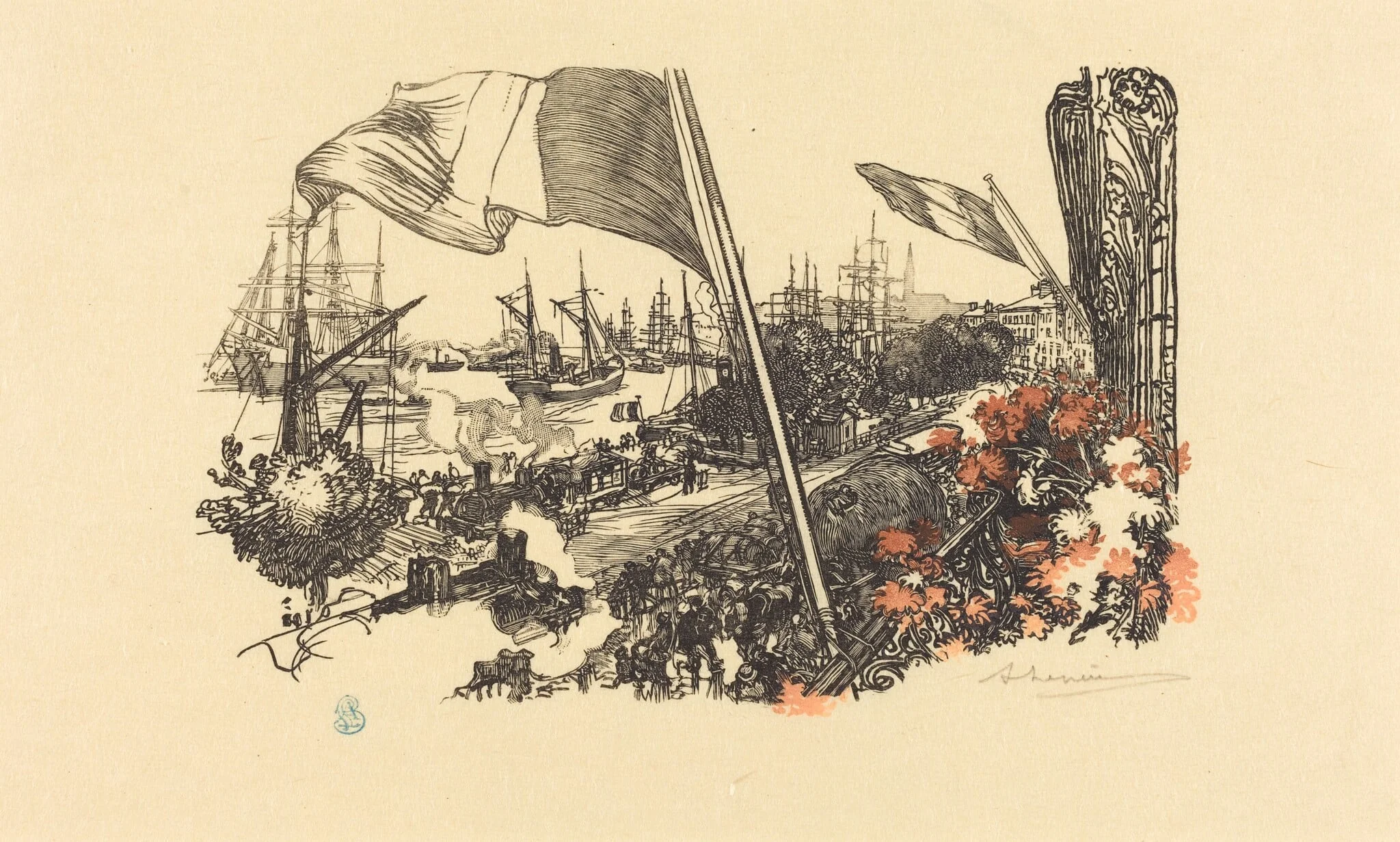 Dedication Page, by Auguste Lepère, ink, 1900