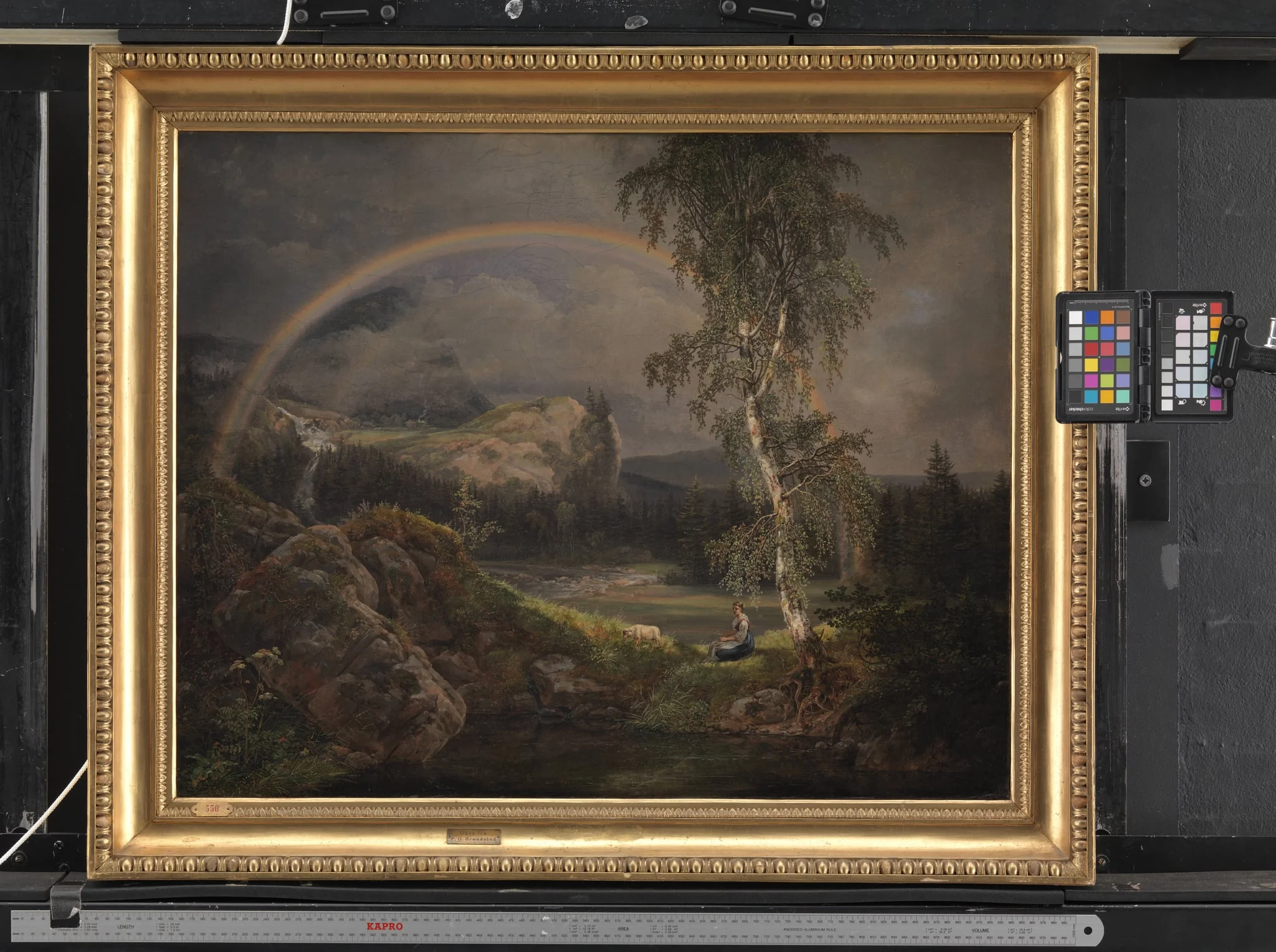 Norwegian Landscape with a Rainbow, by Unknown, unspecified, 1821