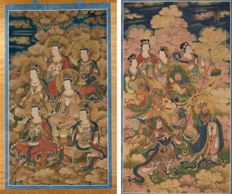 The Bodhisattvas of the Ten Stages in Attaining the Most Perfect Knowledge; The Eight Hosts of Deva, Naga, and Yakshi, by Unknown, unspecified, 1454