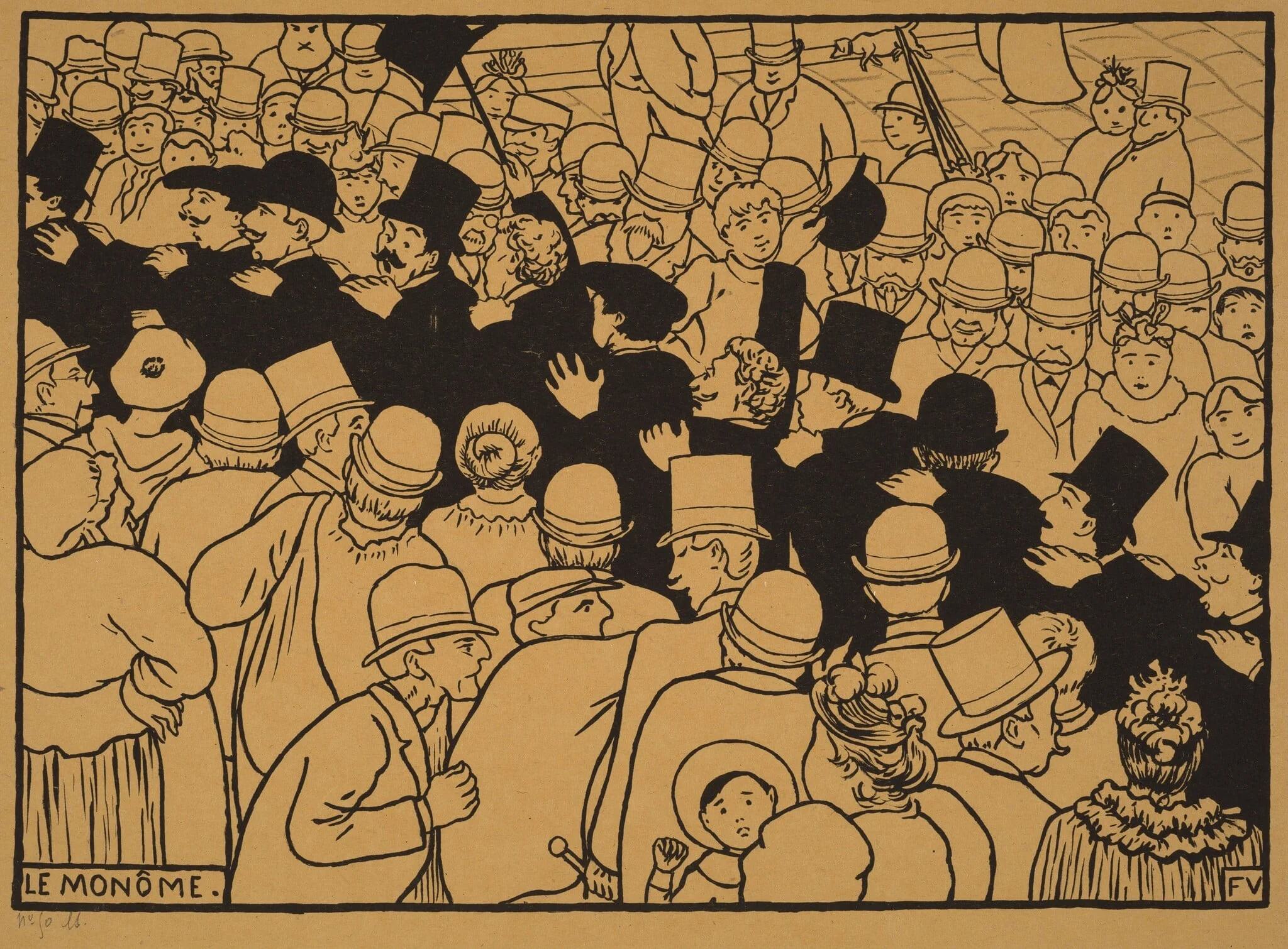 Le Monôme (Parading through the Streets in Single File)