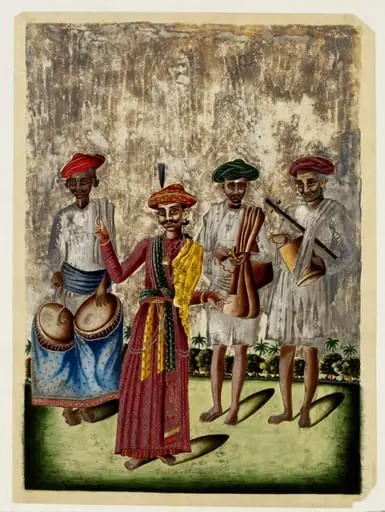 A male dancer or reciter