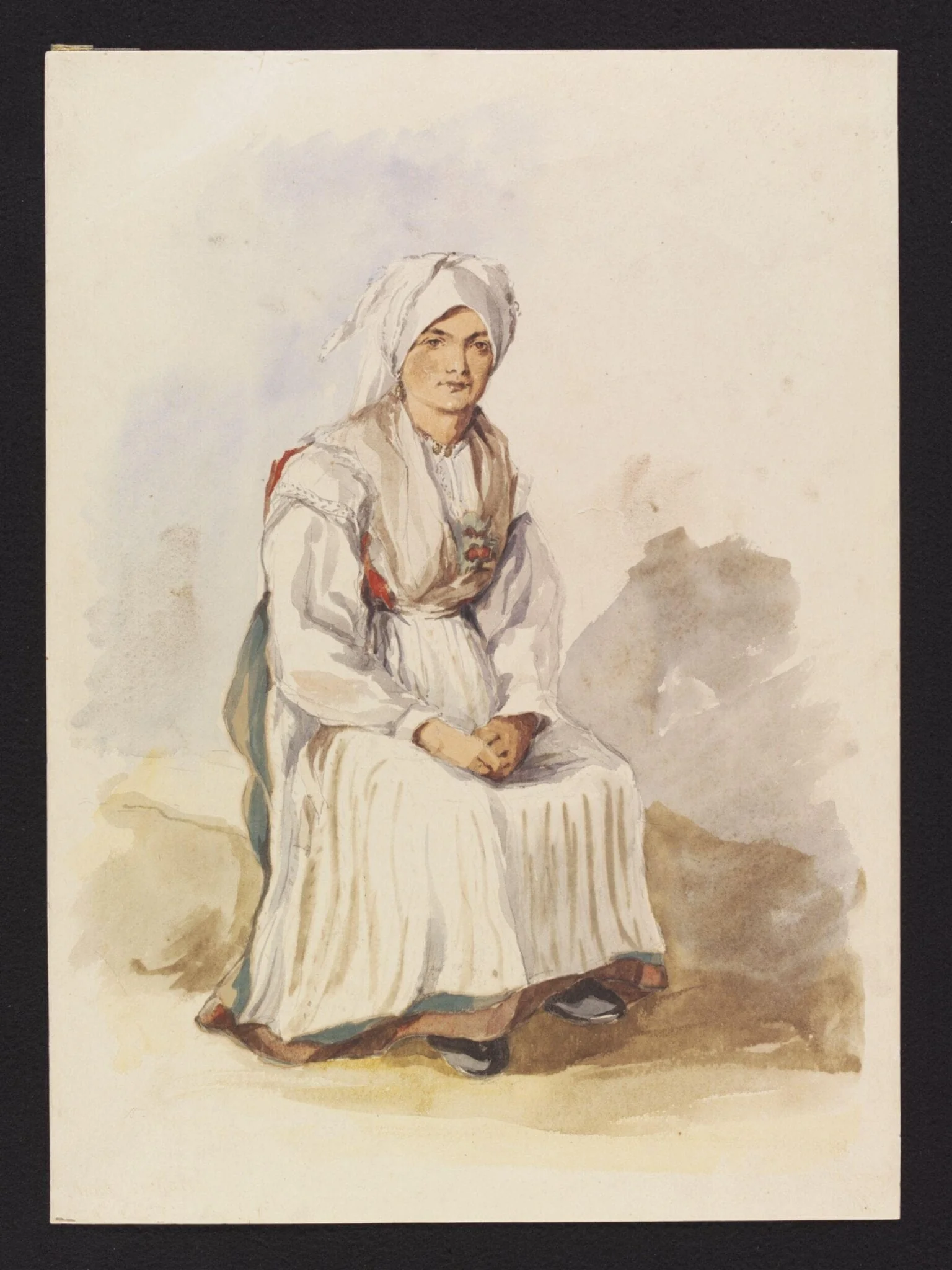 Anna Zecharia Trieste, by Unknown, watercolor, 1846