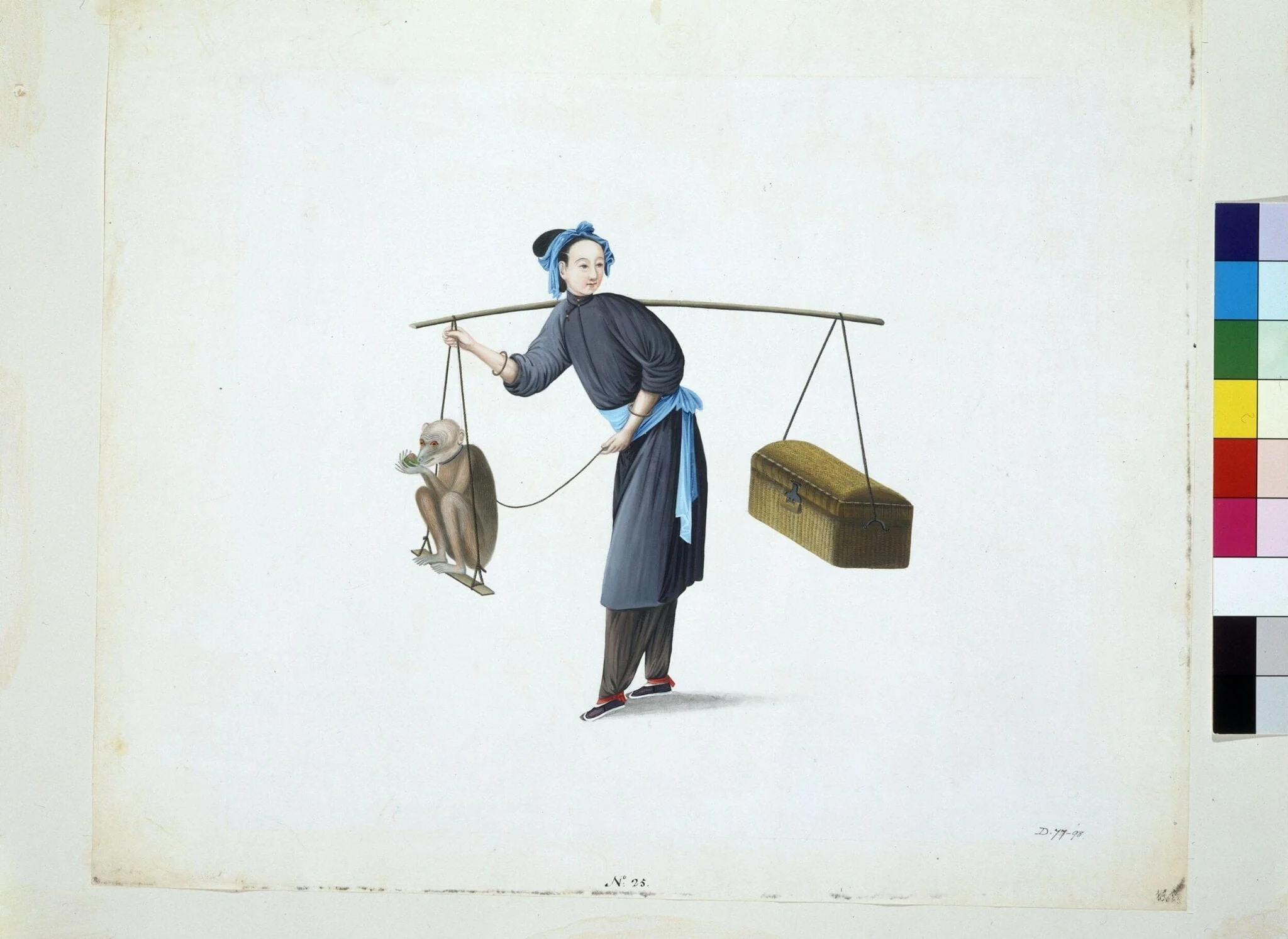 Woman and Performing Monkey