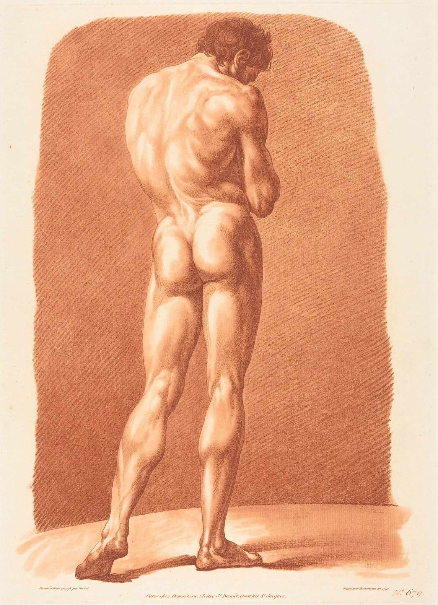 Academy (679), by Gilles-Antoine Demarteau, chalk, 1791