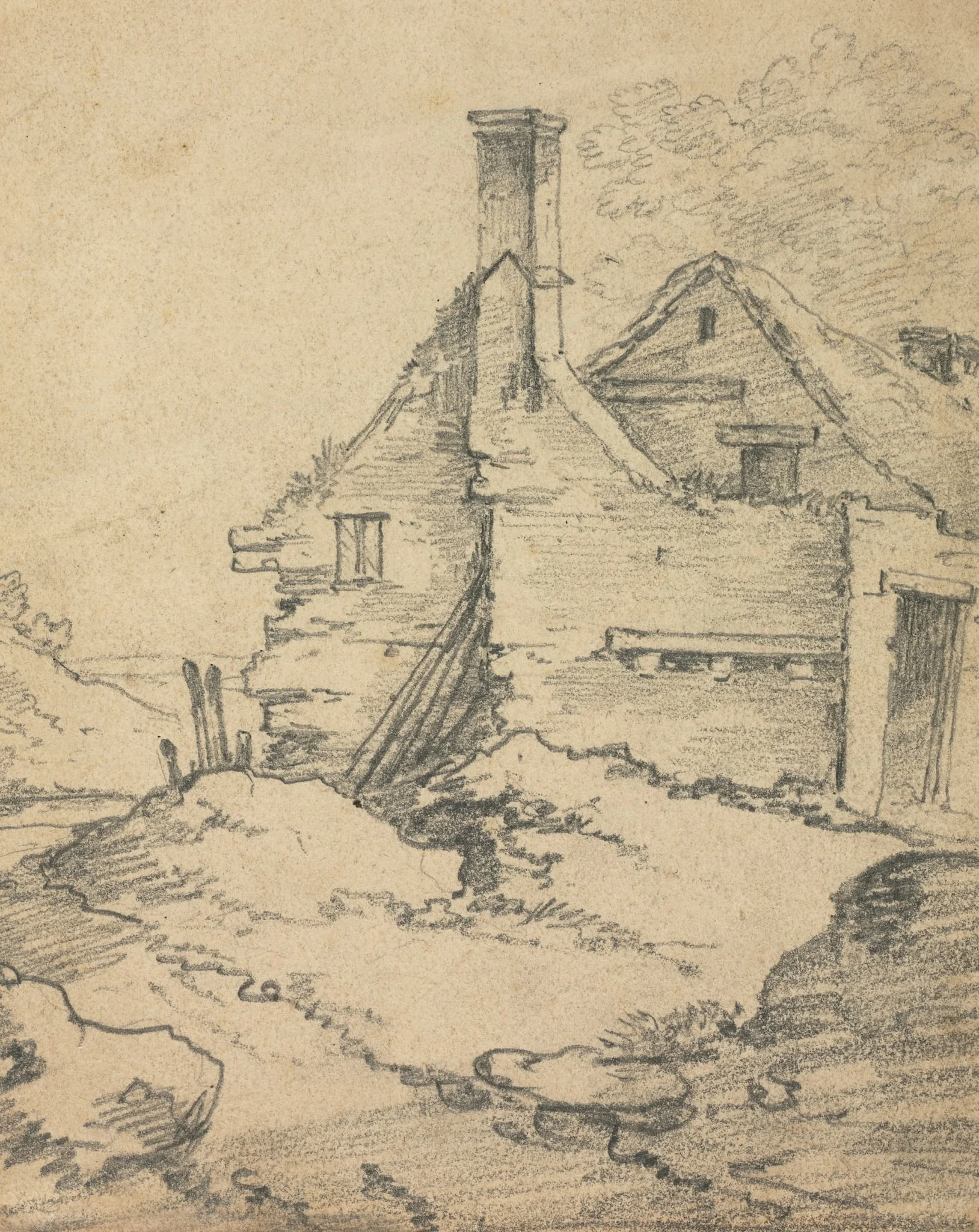 Houses in a Landscape, by Benjamin Barker, 1814