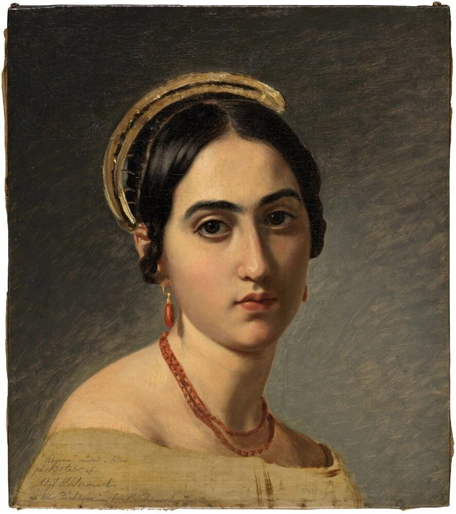 Regina. Roman Girl with Choral Necklace and Earrings
