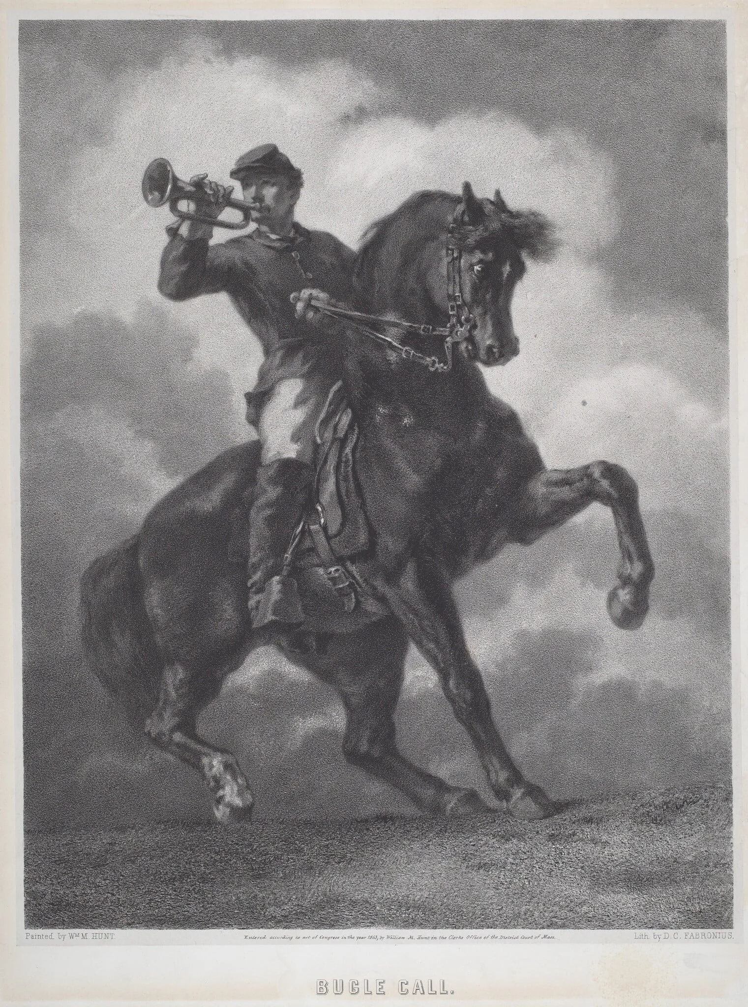 Bugle Call, by Dominique C. Fabronius, ink, 1863