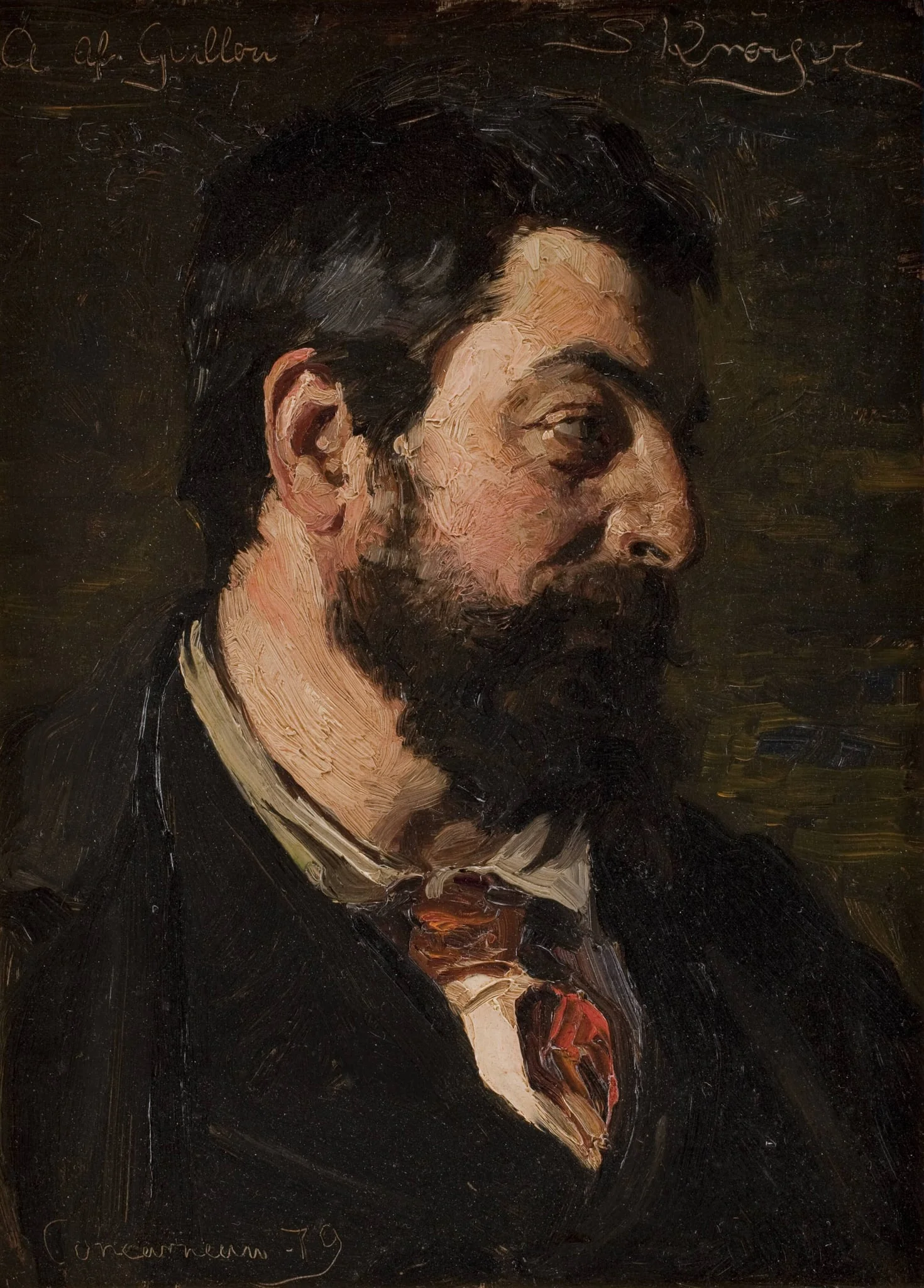 Portræt af den franske maler Alfred Guillou, by Unknown, 1879
