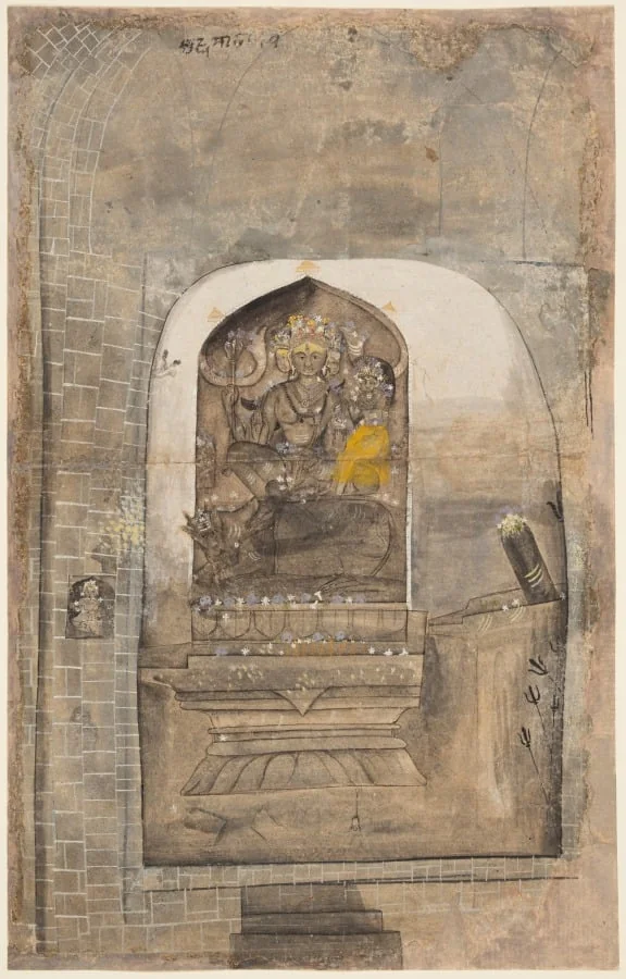 Stone sculptures in a Shiva temple, by Unknown, unspecified, 1710