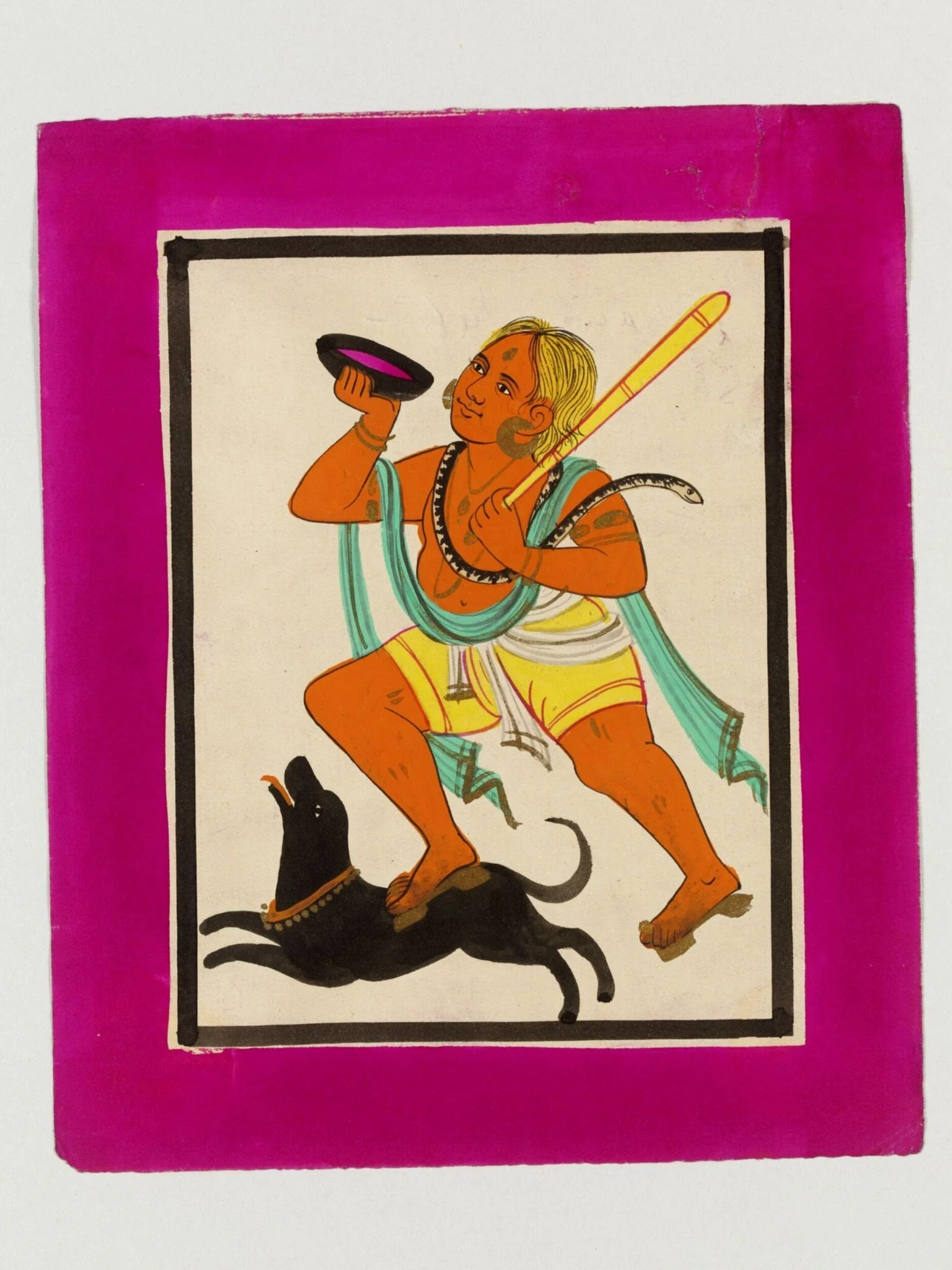 Shiva as Bhairava, by Unknown, paint, 1850
