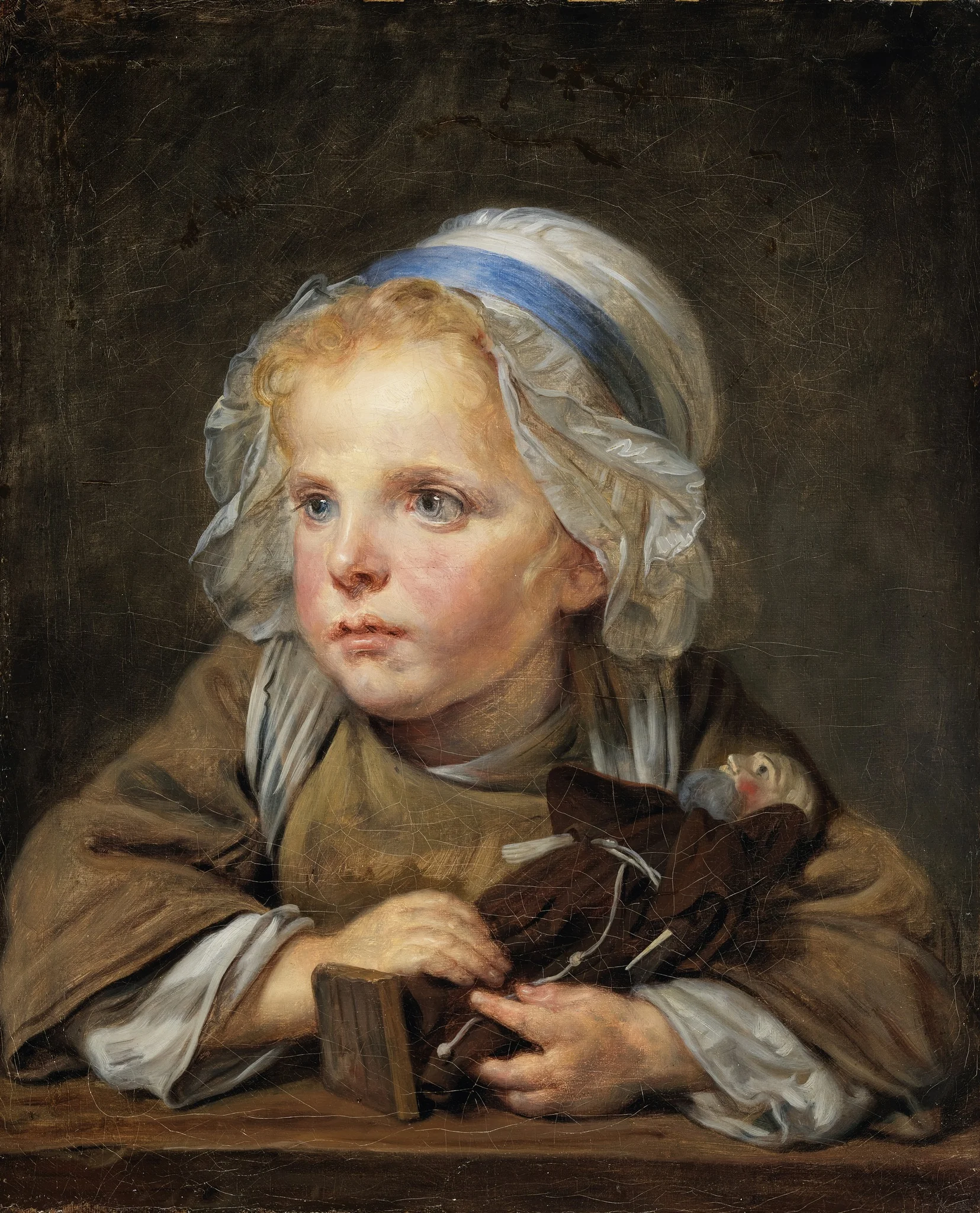 The Capuchin Doll, by Jean-Baptiste Greuze, oil, 1775