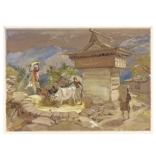 A Hill village near Simla in the Himalayas